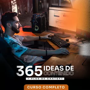 Imagen de portada para Curso online 365 Ideas de contenido + ChatGPT