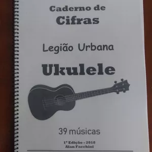 Imagem de capa para o Ebook Caderno de Cifras Ukulele Legião Urbana Impresso 39 Músicas