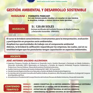 Imagen de portada para Curso online CURSO DE GESTIÓN AMBIENTAL