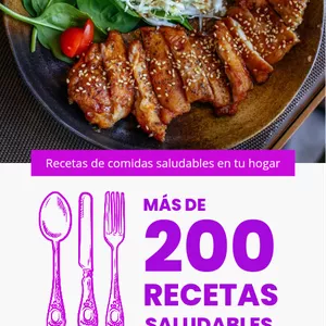 Imagen de portada para Ebook 200 Recetas De Comida Saludable 