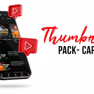 Imagem de capa para o Curso online Pack - Capas para Youtube - Thumbnails | Mobile 