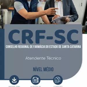 Imagem de capa para o Ebook Apostila CRF-SC 2023 - Atendente Técnico