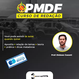 Imagem de capa para o Curso online CURSO DE REDAÇÃO ON-LINE PARA PMDF - AOCP