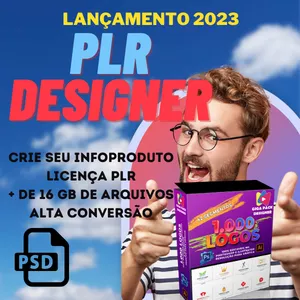 Imagem de capa para o Curso online PLR DESIGNER - Mais de 1.000 LOGOS 100% EDITÁVEIS EM PHOTOSHOP e mais muitos bônus