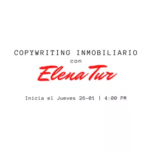 Imagen de portada para Curso online Copywriting Inmobiliario con Elena Tur
