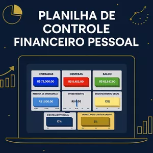 Imagem de capa para o Ebook PLANILHA DE PLANEJAMENTO E CONTROLE FINANCEIRO 4.0