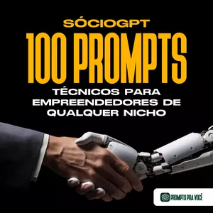 Imagem de capa para o Ebook SócioGPT (100 Prompts Técnicos para Empreendedores de Qualquer Nicho)