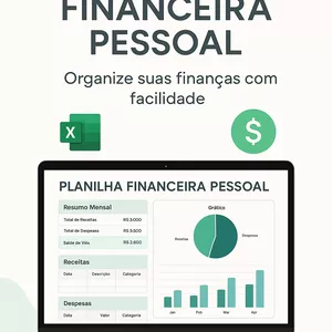 Imagem de capa para o Ebook Planilha de Controle Financeiro Pessoal – Simples, Visual e Poderosa!