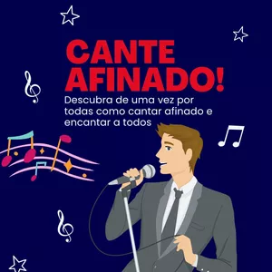 Imagem de capa para o Ebook Cante Afinado. O Guia Prático para Dominar Notas, Entonação, Impostação de Voz, Expressão, para Cantar.