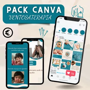 Imagem de capa para o Curso online Pack Canva Ventosaterapia
