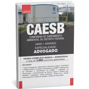 Imagem de capa para o Ebook Apostila CAESB Advogado - Completa e atualizada