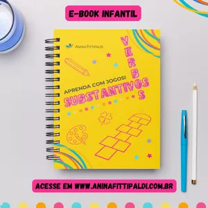 Imagem de capa para o Ebook E-book Aprenda com Jogos: Verbos e Substantivos