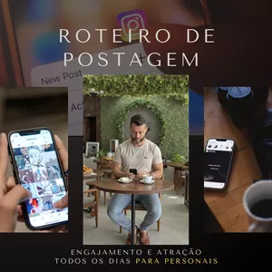Imagem de capa para o Curso online Roteiro de postagem para ter engajamento e atração todos os dias