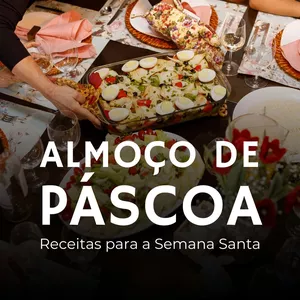 Imagem de capa para o Ebook Almoço de Páscoa: Receitas Para Semana Santa