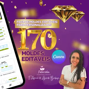 Imagem de capa para o Ebook PACK DE MOLDES EDITÁVEIS PARA PERSONALIZADOS CANVA