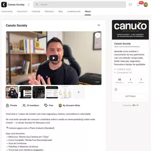 Imagem de capa para o Curso online Comunidade Canuto Society