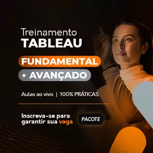 Imagem de capa para o Curso online PACOTE - Treinamento Tableau: Fundamental + Avançado
