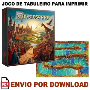 Imagem de capa para o Ebook Carcassonne: Jogo de Tabuleiro para Imprimir