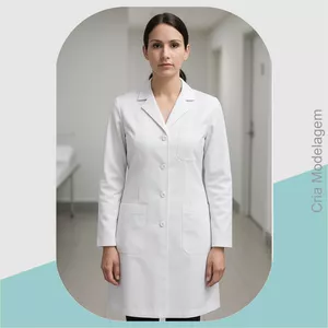 Imagem de capa para o Ebook Molde Jaleco Feminino com Recortes – PDF A4/A0