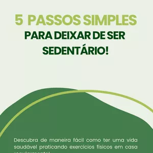 Imagem de capa para o Ebook 5 passos simples para deixar de ser sedentário!