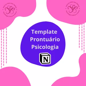 Imagem de capa para o Curso online Template Notion - Prontuário de psicologia completo 
