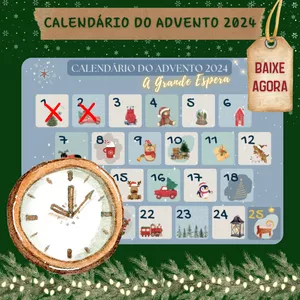 Imagem de capa para o Ebook Calendário do Advento Cristão: A Grande Espera  - Modelo Neve (Kit PDF)