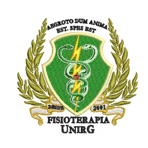 Imagem de capa para o Ebook Matriz de bordado Brasão de Fisioterapia Unirg