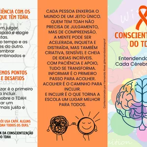 Imagem de capa para o Ebook Folder Informativo sobre TDAH – Transtorno de Déficit de Atenção e Hiperatividade