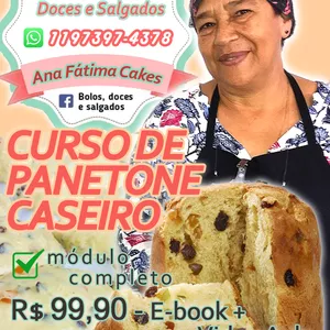 Imagem principal do produto Panetone e Chocotone Caseiro - Fácil e Rápido