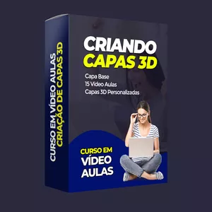 Imagem de capa para o Curso online CURSO ONLINE CRIAÇÃO DE CAPAS EM 3D + BÔNUS 