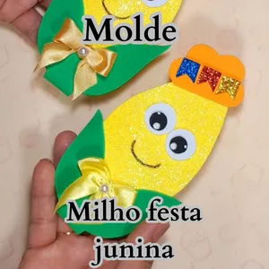 Imagem de capa para o Ebook Molde lembrancinha, milho
