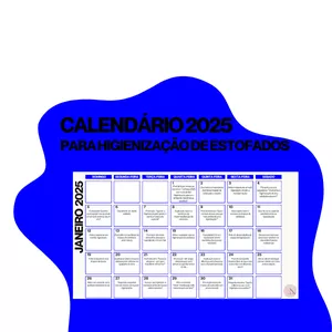 Imagem de capa para o Ebook Calendário editorial 2025 para HIGIENIZAÇÃO DE ESTOFADOS