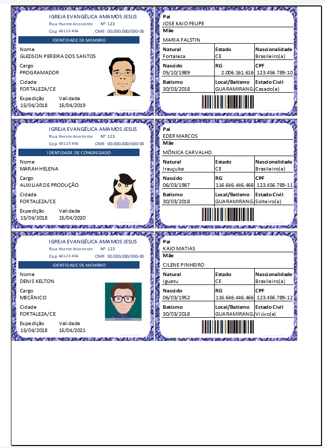Gerador de Carterinhas com Foto e data de validade 
