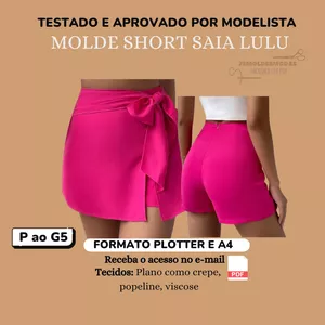 Imagem de capa para o Ebook Molde Short Saia Lulu