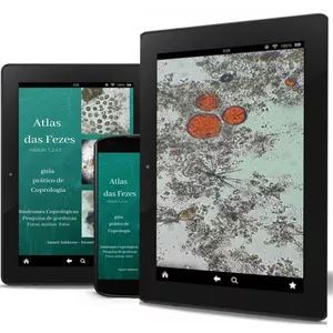 Imagem de capa para o Ebook Atlas das Fezes - guia prático de Coprologia - Síndromes coprológicas,  pesquisa de gorduras e fotos - módulo 1,2 e 3