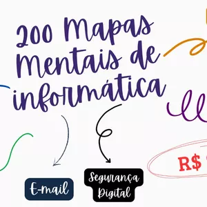 Imagem de capa para o Ebook 200 Mapas Mentais de Informática