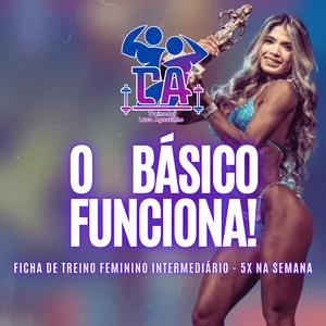 Imagem de capa para o Ebook FICHA DE TREINO FEMININO INTERMEDIÁRIO - 5X NA SEMANA