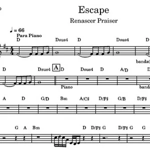 Imagem de capa para o Ebook Escape (Renascer Praise) - Transcrição Cifra e convenções