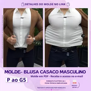 Imagem de capa para o Curso online Molde Blusa Casaco Masculino 