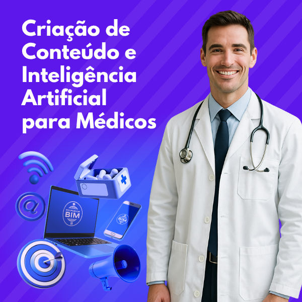 Imagem de Criação de Conteúdo e Inteligência Artificial para Médicos criado por Professor Bim na hotmart