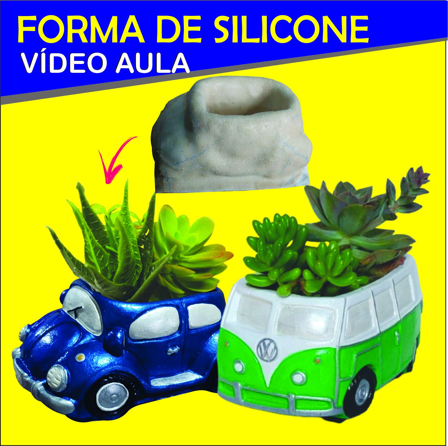 Imagem do curso VASOS DE SUCULENTA E FORMAS DE SILICONE
