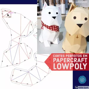 Imagem de capa para o Curso online Curso Express Cortes Perfeitos em Papercraft Lowpoly