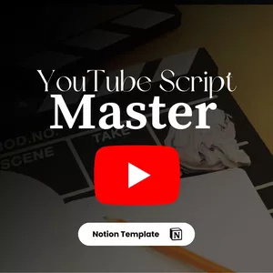 Imagen de portada para Curso online YouTube Script Master Plantilla para crear guiones efectivos