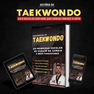Imagem de capa para o Ebook TAEKWONDO: Antecessores - As primeiras escolas coreanas de Karatê.
