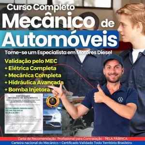 Imagem do curso Curso Completo de Mecânico de Automóveis + Injeção Eletrônica Completa + GNV (Vídeo Aula)