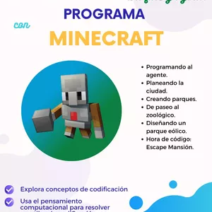 Imagen de portada para Curso online Programa con Minecraft