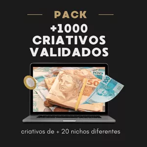 Imagem de capa para o Ebook Pack de 1000 Criativos Validados + Templates Editáveis