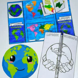 Imagem de capa para o Ebook LAPBOOK DE GEOGRAFIA 🗺️🌍
