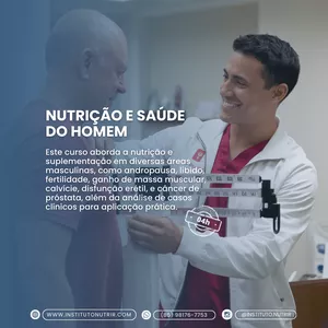Imagem de capa para o Curso online Nutrição e Saúde do Homem
