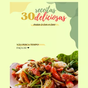 Imagem de capa para o Ebook 30 Receitas Deliciosas +BÔNUS